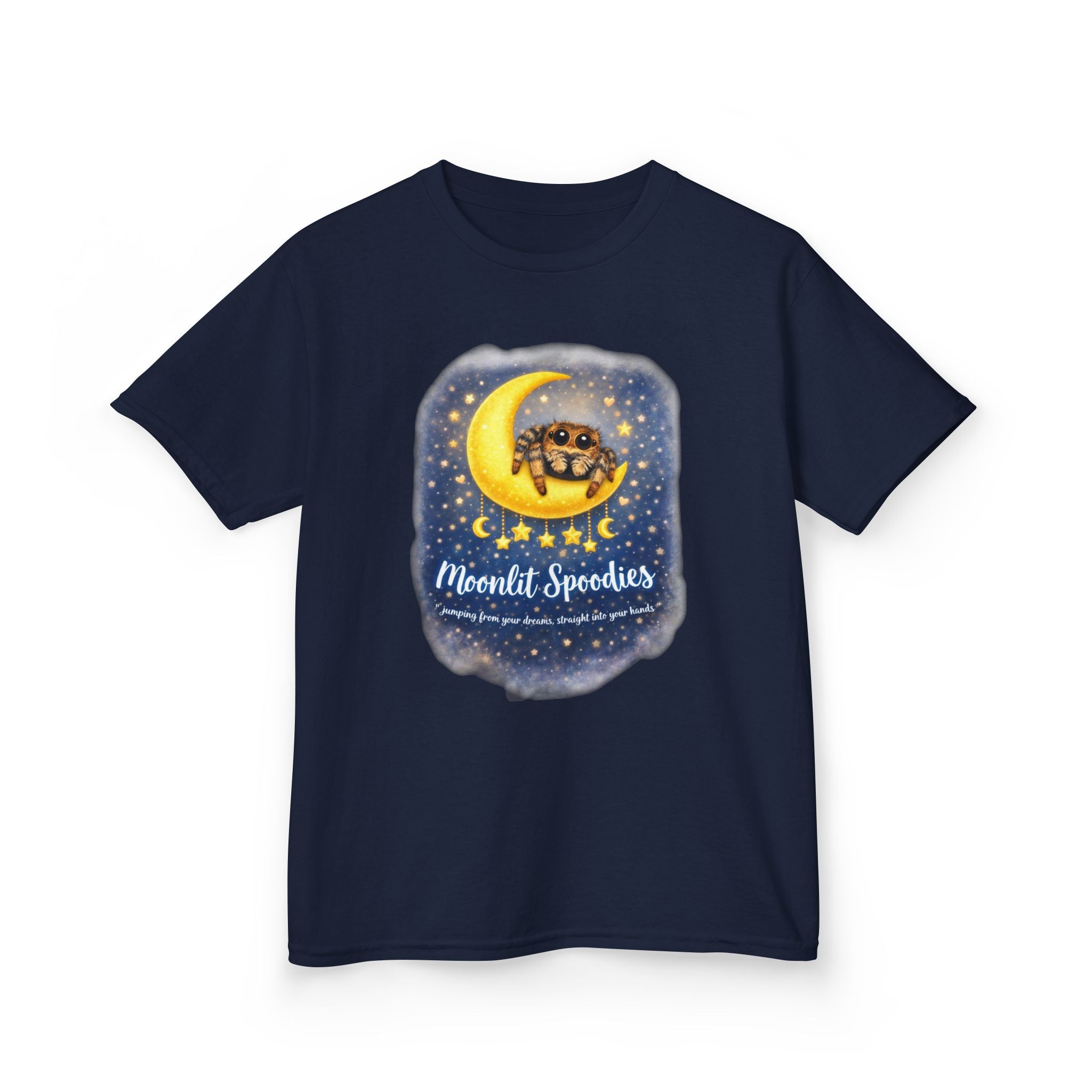 Kids Tee — 'Moonlit Speeders' Cute Moon & Turtle Night Sky Graphic