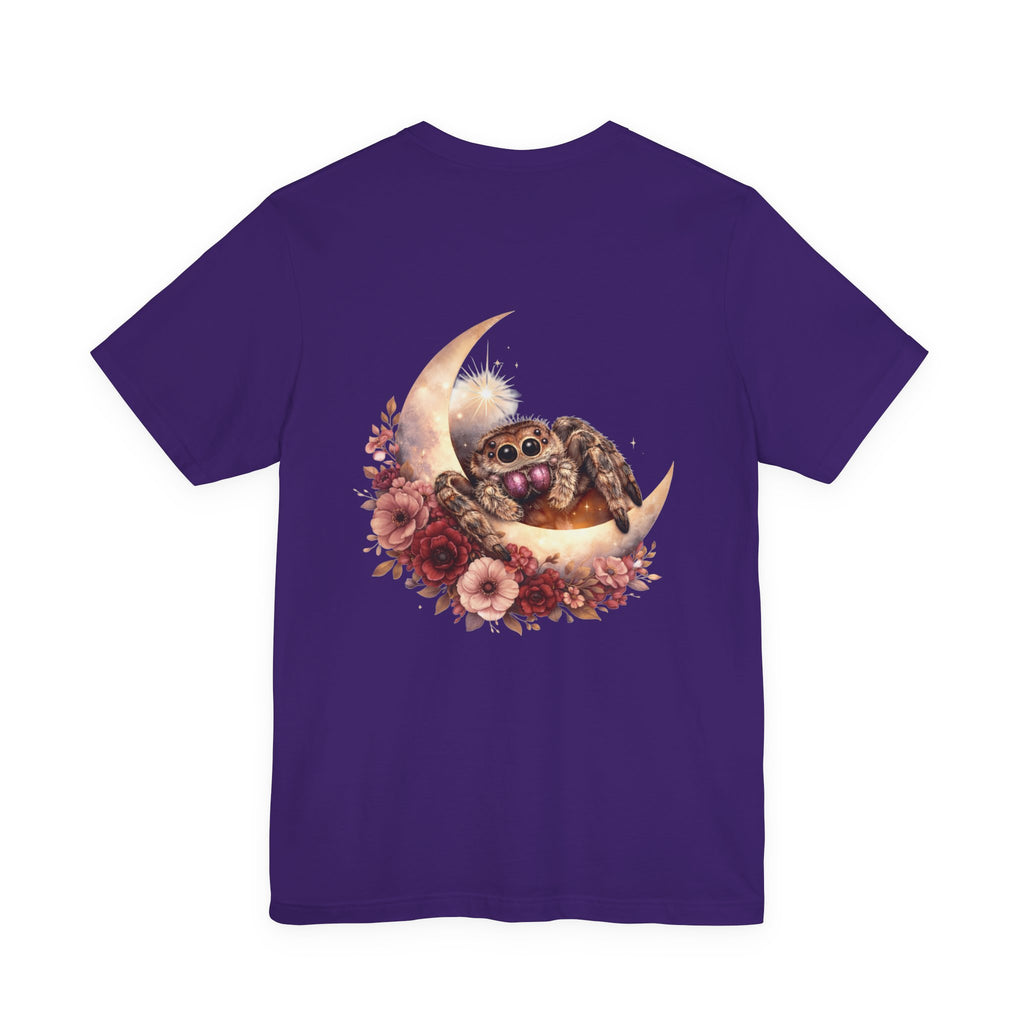 Jumping Spider Crescent Moon Tee — “Sorsha” Spoodies Moonlit Design