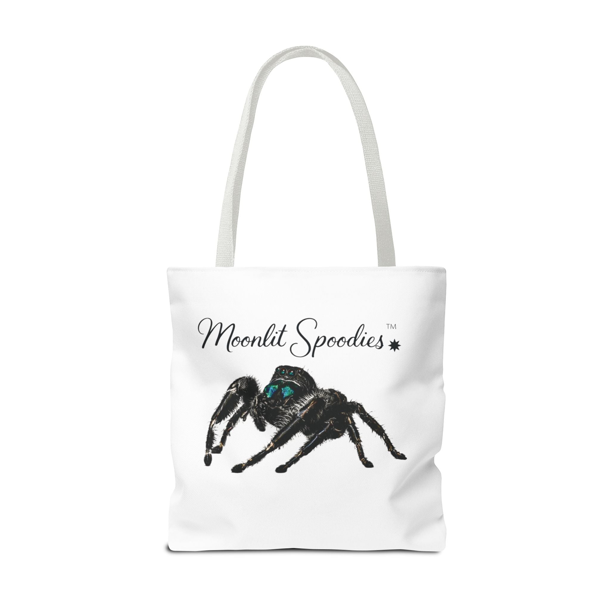 Moonlit Spoodies Tote Bag — Cute Jumping Spider Illustration