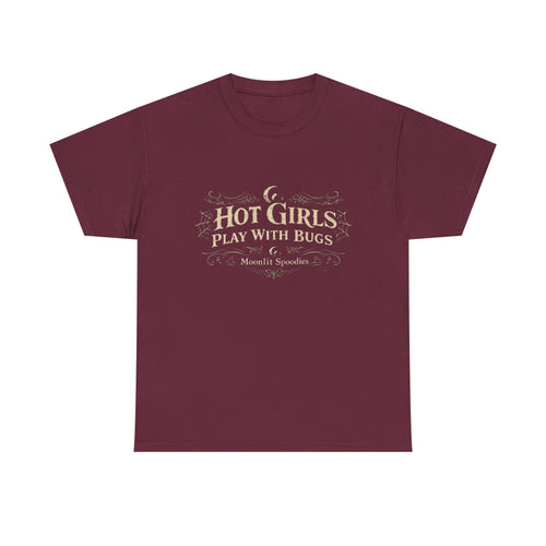 Bug Lover T-Shirt – “Hot Girls Play With Bugs” Vintage-Inspired Graphic Tee