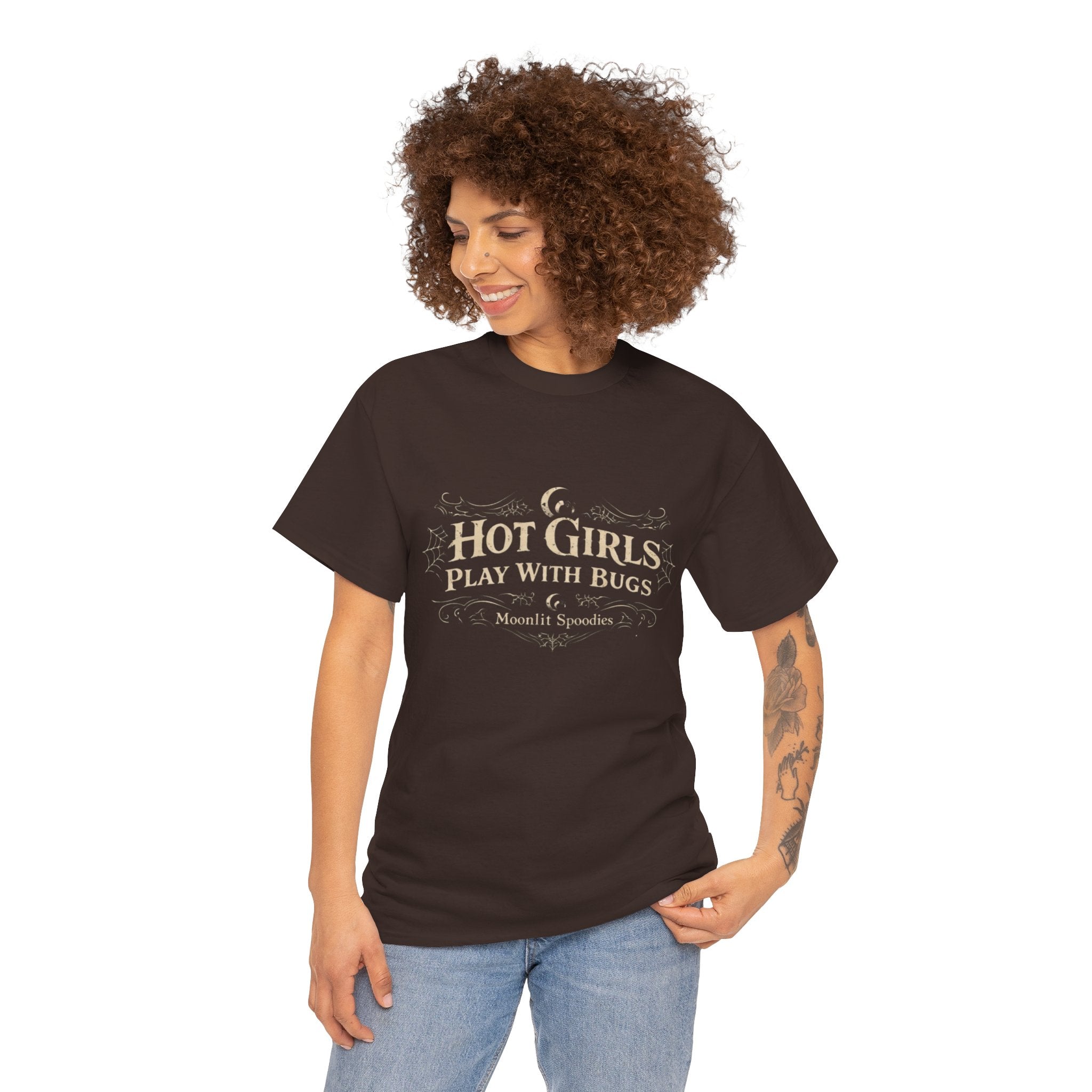 Bug Lover T-Shirt – “Hot Girls Play With Bugs” Vintage-Inspired Graphic Tee