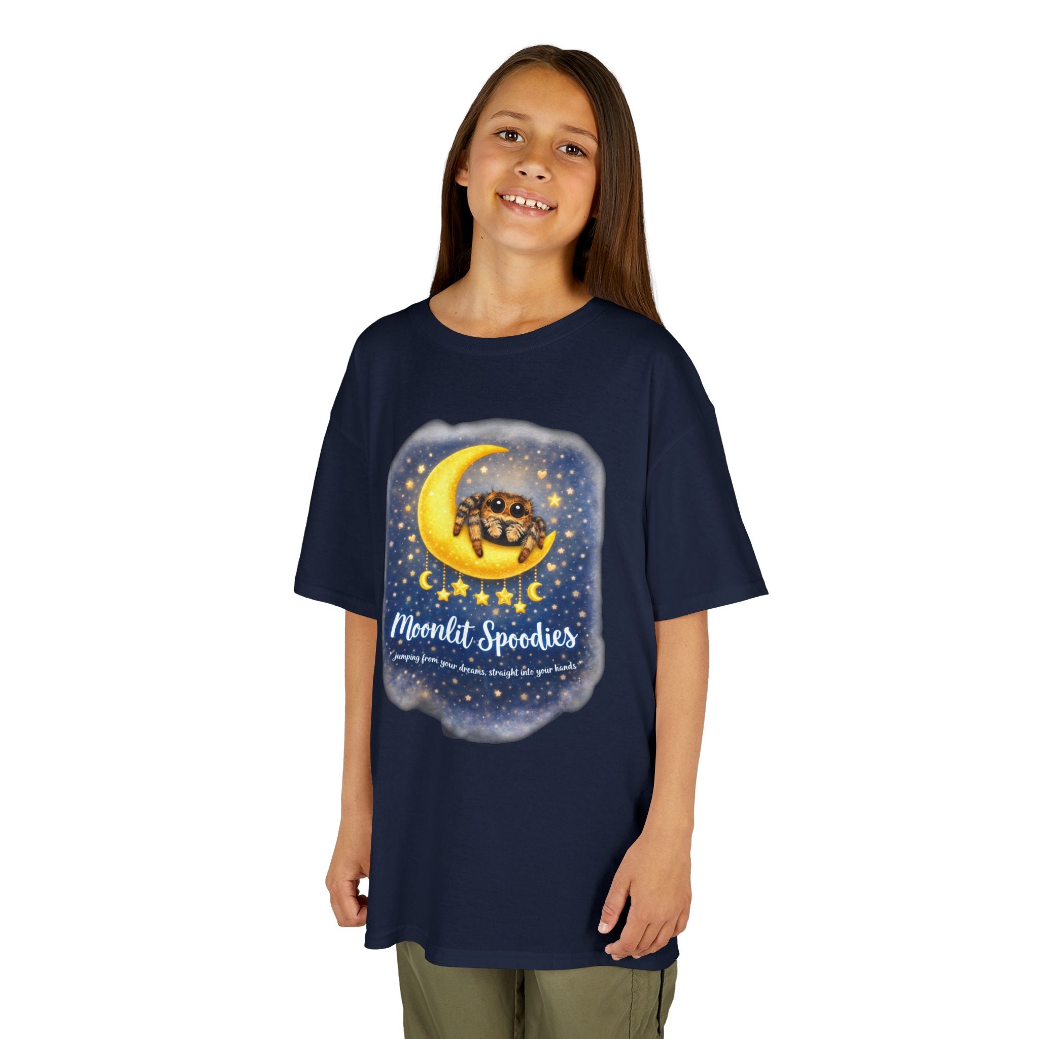 Kids Tee — 'Moonlit Speeders' Cute Moon & Turtle Night Sky Graphic