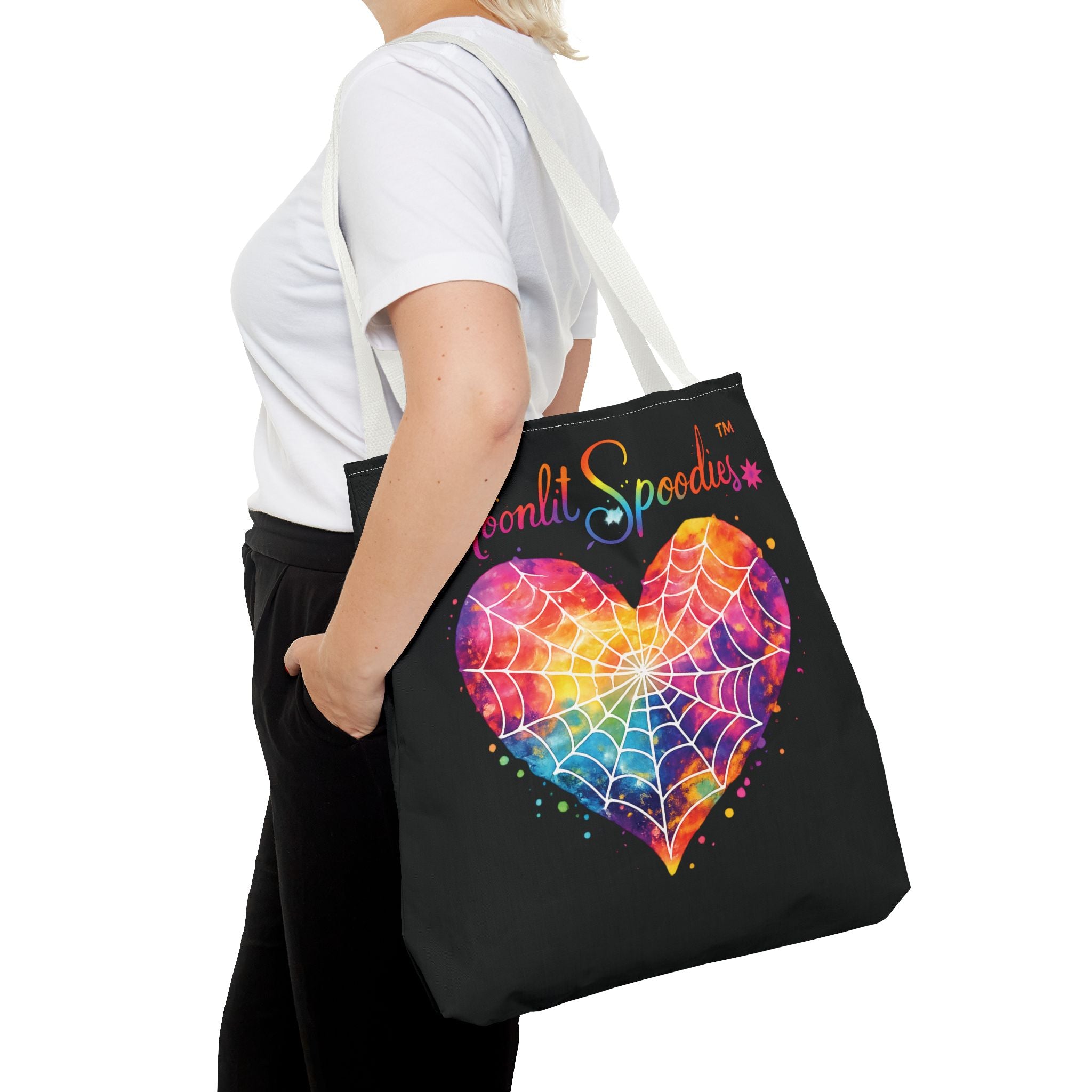 Moonlit Spoodies Rainbow Heart Tote Bag