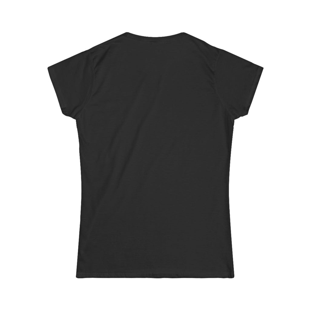Women's Tee — Sorsha the Jumping Spider on Crescent Moon with Floral Bouquet