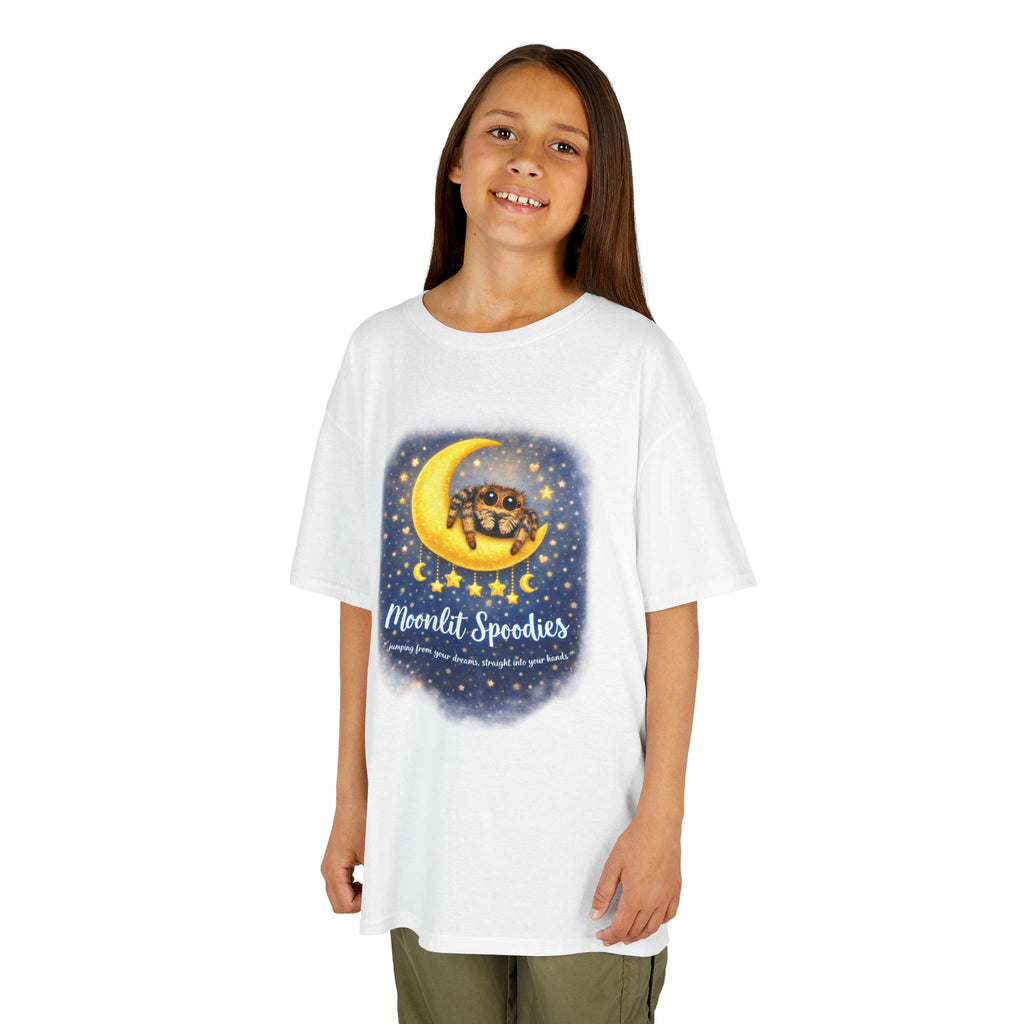 Kids Tee — 'Moonlit Speeders' Cute Moon & Turtle Night Sky Graphic