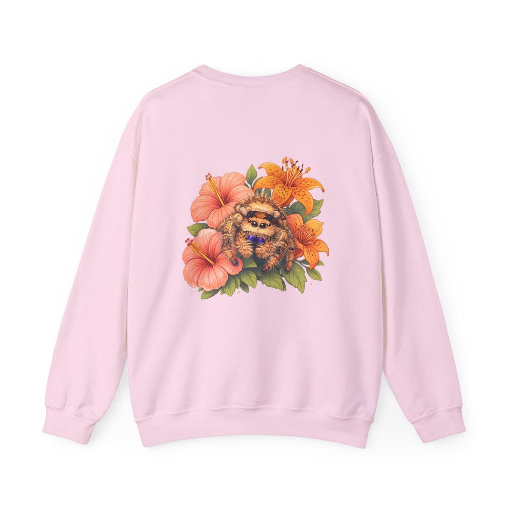 Tiger Lily Jumping Spider Sweatshirt — Moonlit Spoodies Floral Backprint