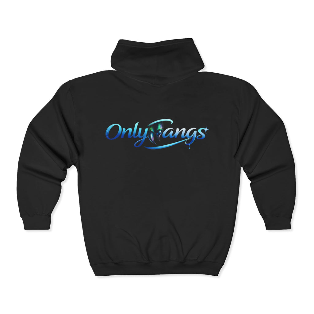 Parody Zip Hoodie — 'OnlyFangs' Full-Zip Sweatshirt