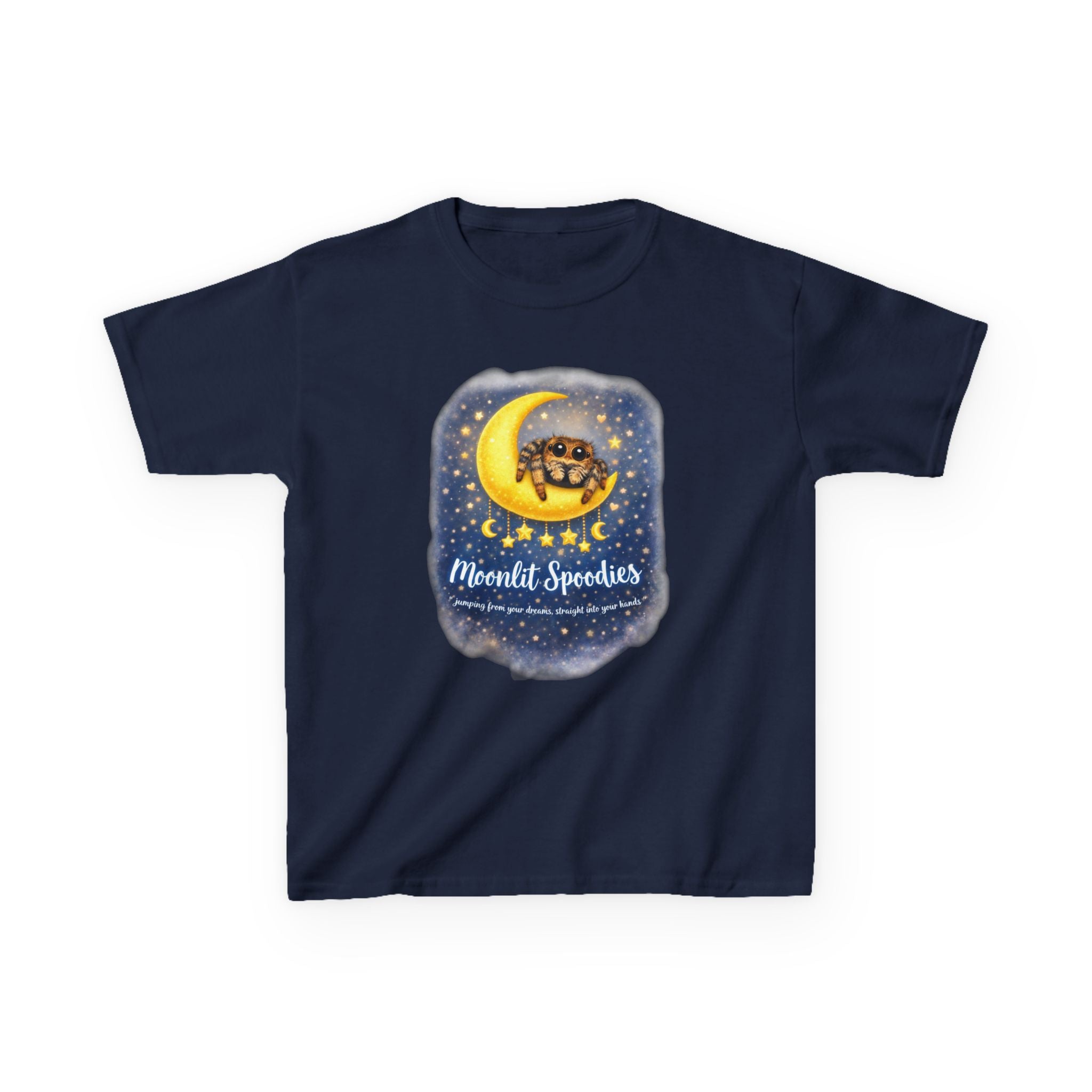 Kids Tee — 'Moonlit Speeders' Cute Moon & Turtle Night Sky Graphic