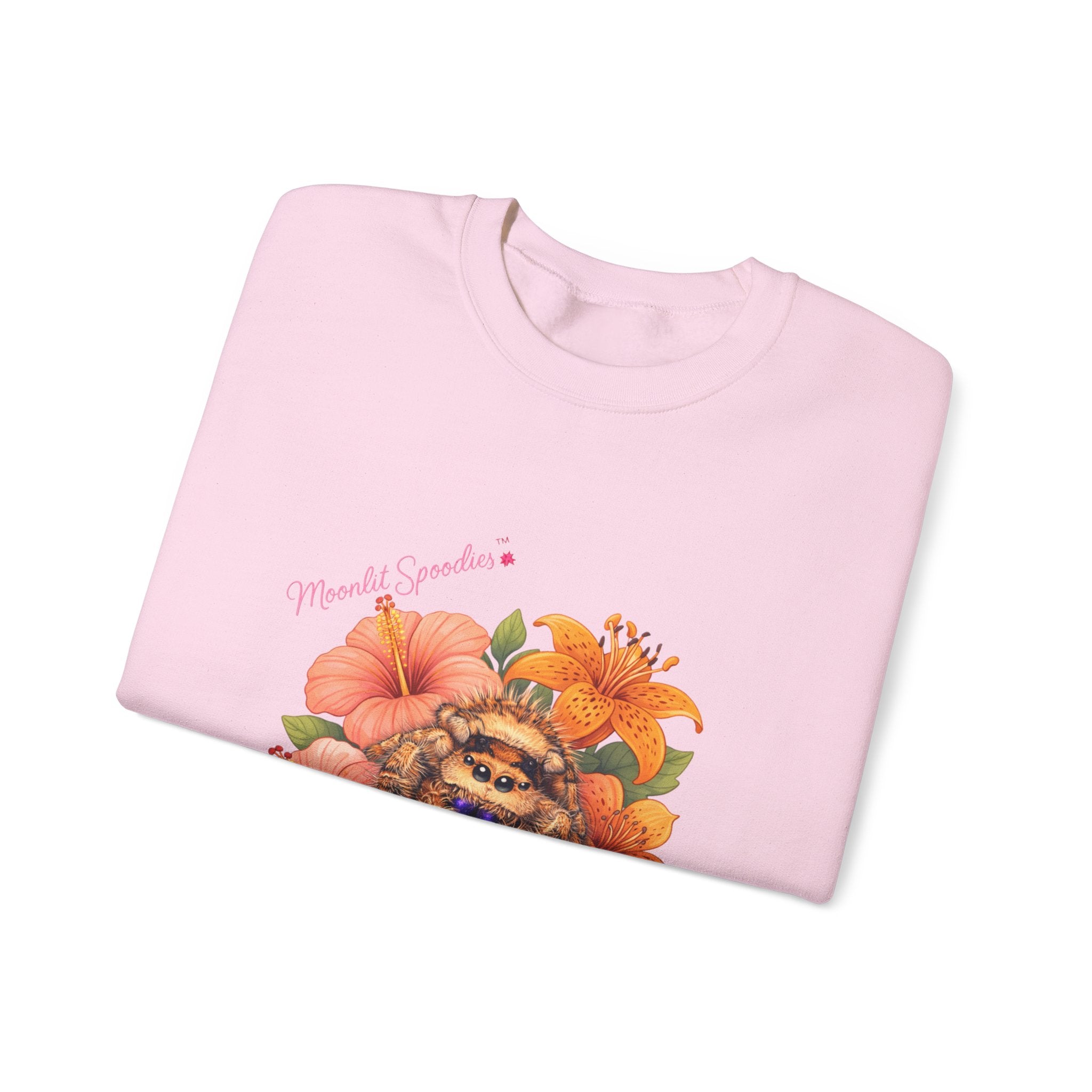 Tiger Lily Floral Sweatshirt — 'Tiger Lily' Vintage Flower & Tiger Sketch Crewneck