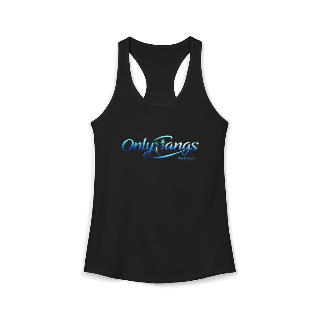 OnlyFangs Spoof Racerback Tank — Women's Graphic Tank Top