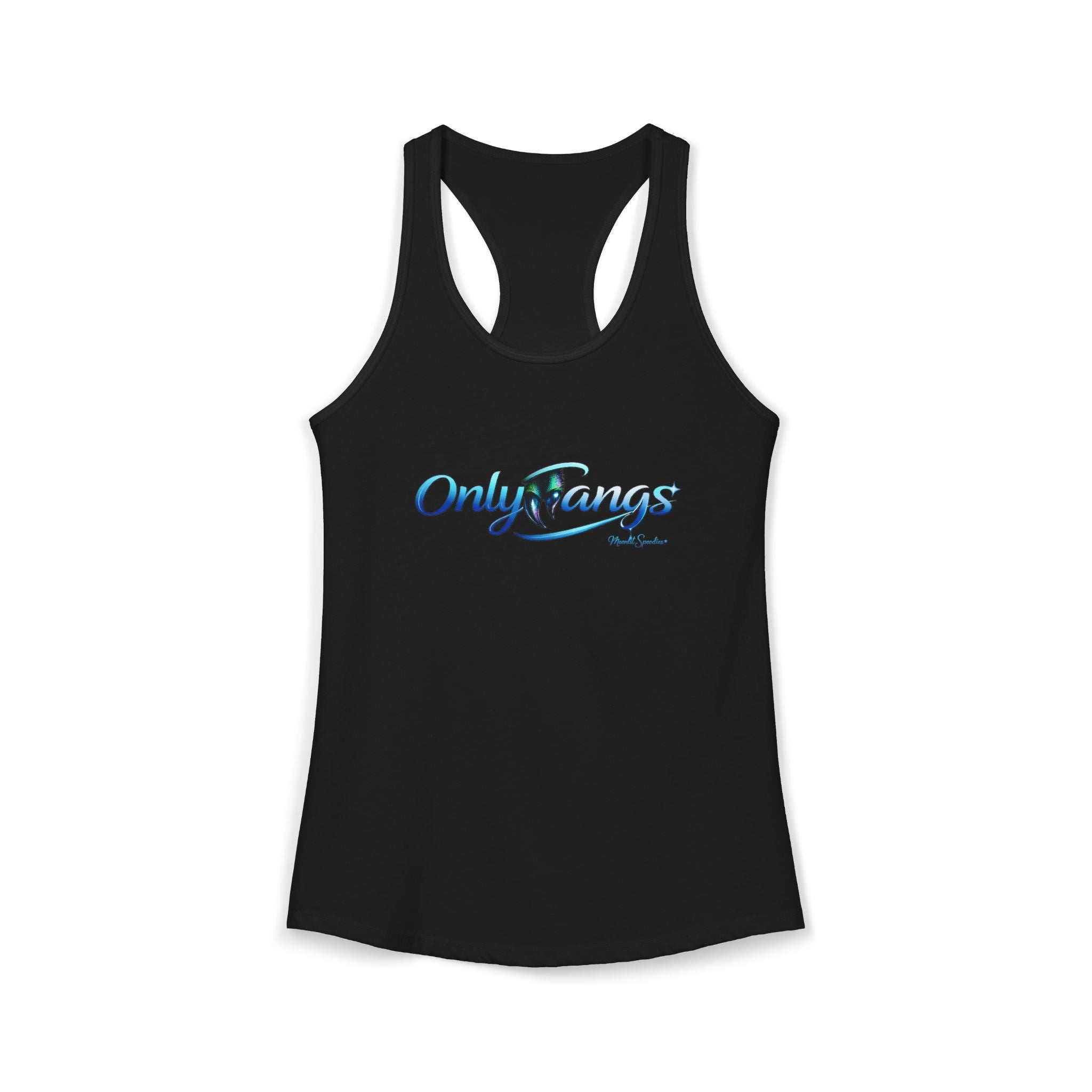 OnlyFangs Spoof Racerback Tank — Women's Graphic Tank Top