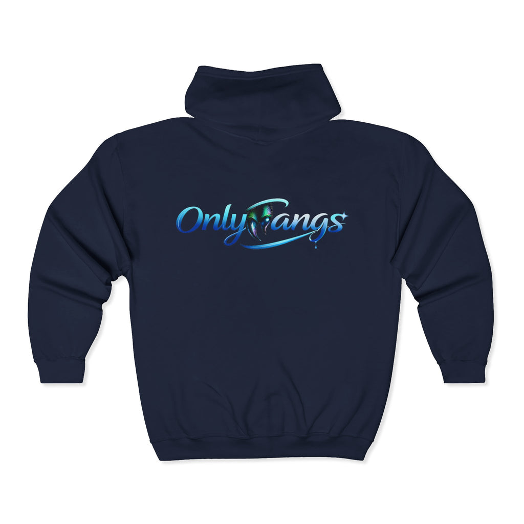 Parody Zip Hoodie — 'OnlyFangs' Full-Zip Sweatshirt