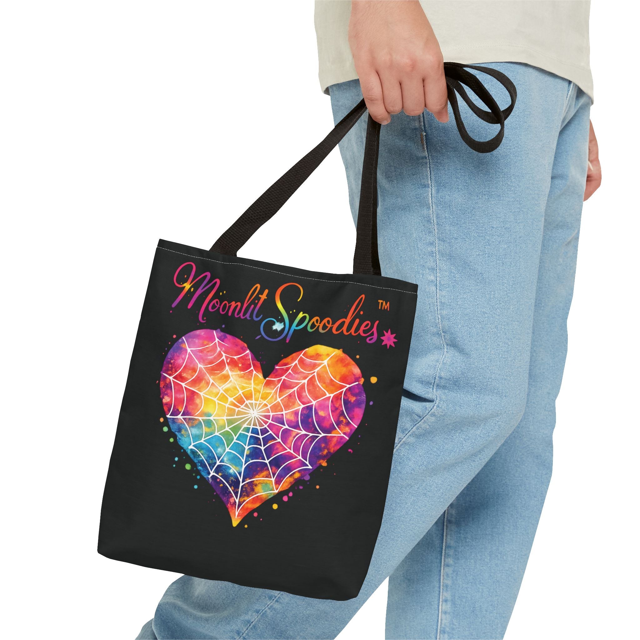 Moonlit Spoodies Rainbow Heart Tote Bag