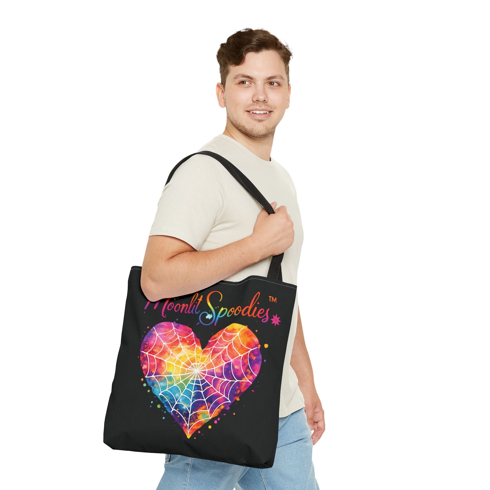 Moonlit Spoodies Rainbow Heart Tote Bag