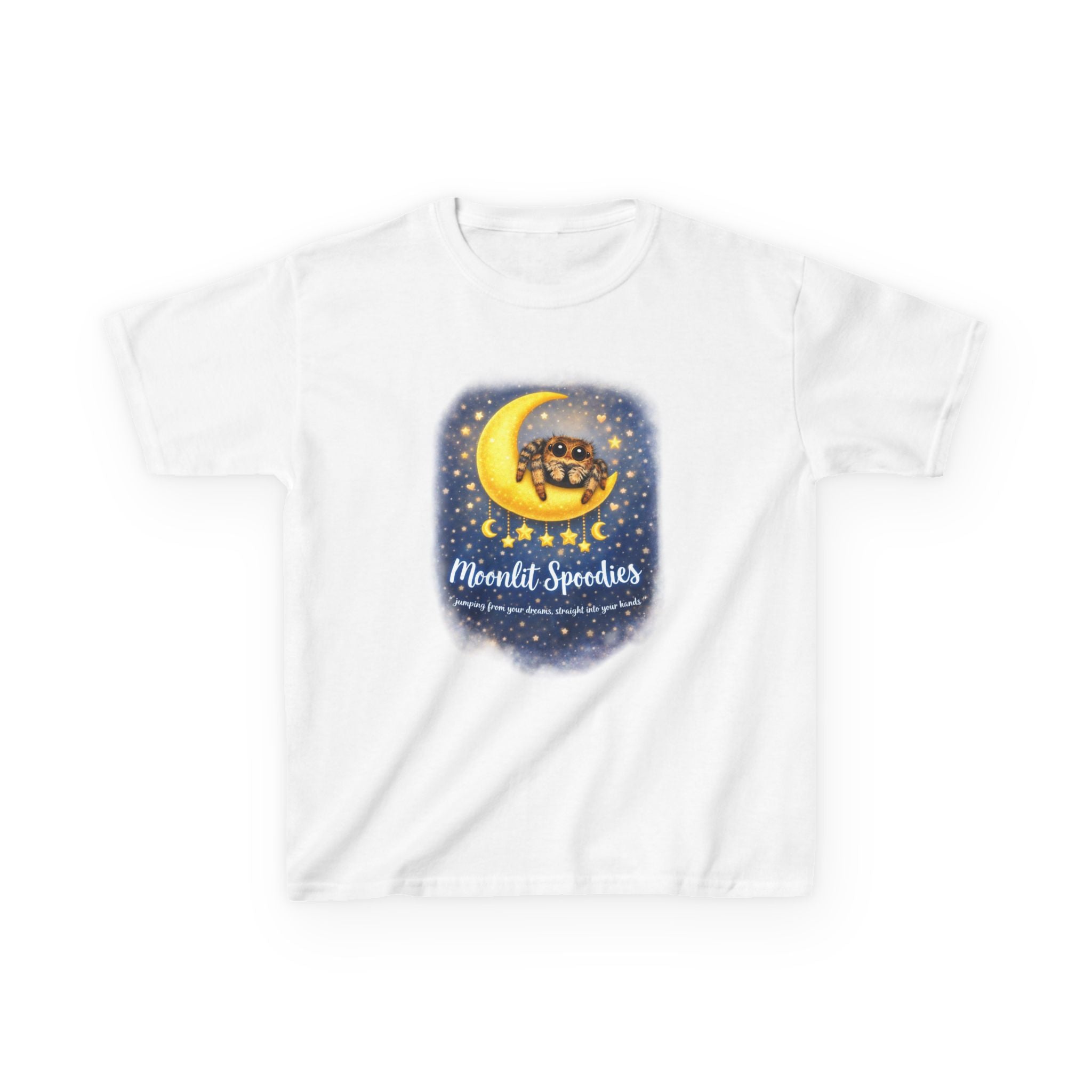 Kids Tee — 'Moonlit Speeders' Cute Moon & Turtle Night Sky Graphic