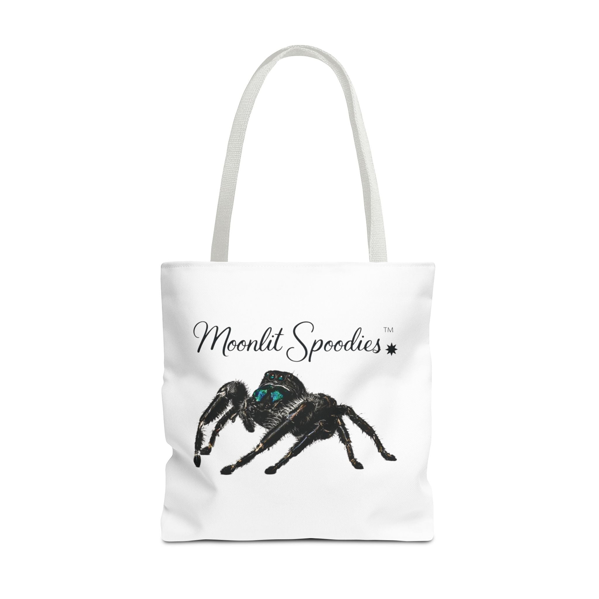 Moonlit Spoodies Tote Bag — Cute Jumping Spider Illustration