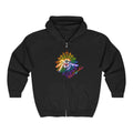 Rainbow Web Spider Zip Hoodie – Psychedelic Celestial Full-Zip Sweatshirt