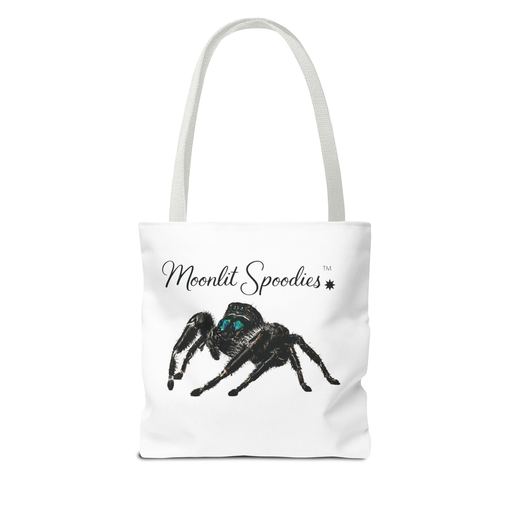 Moonlit Spoodies Tote Bag — Cute Jumping Spider Illustration
