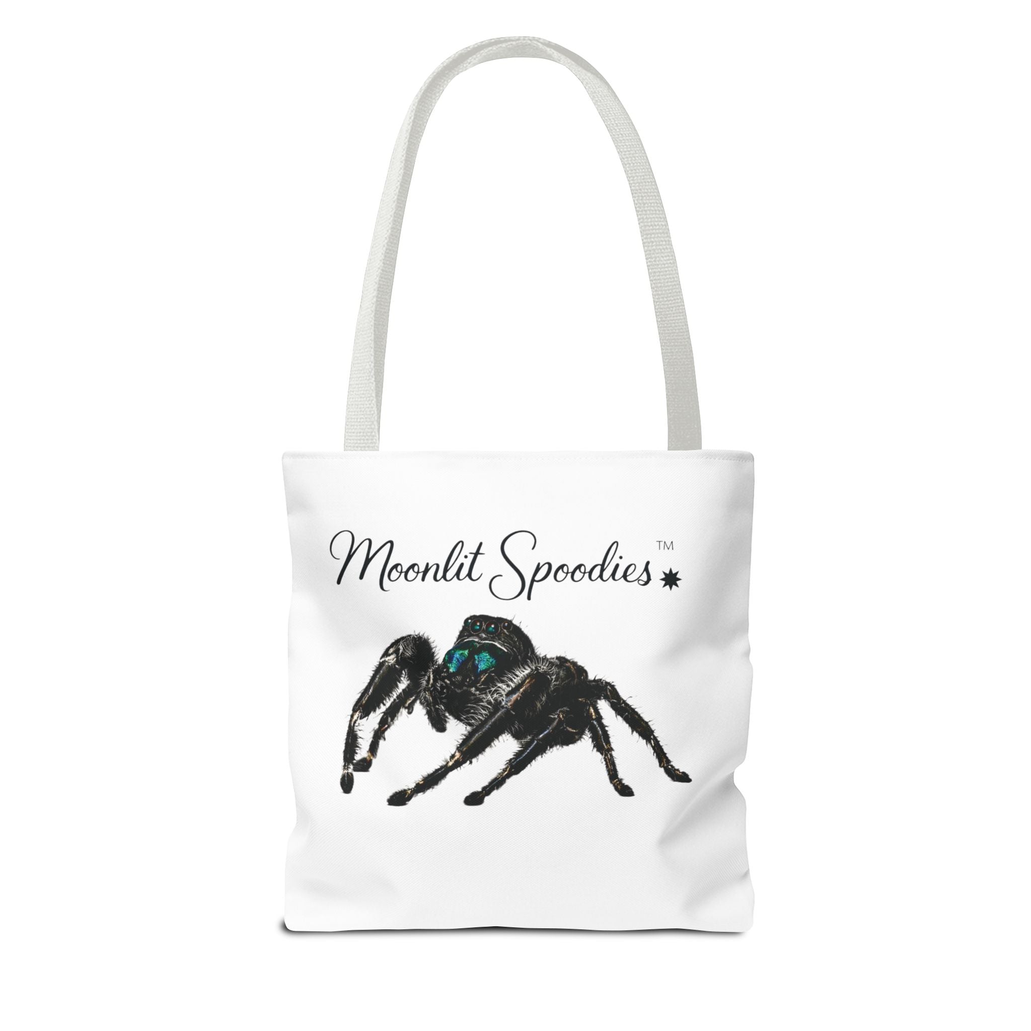 Moonlit Spoodies Tote Bag — Cute Jumping Spider Illustration