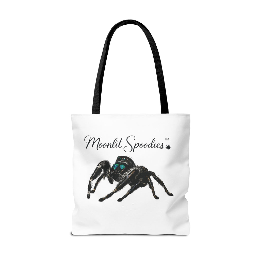 Moonlit Spoodies Tote Bag — Cute Jumping Spider Illustration