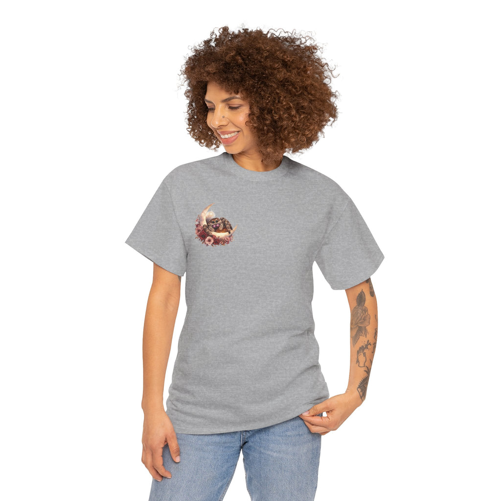 Moonlit Spoodies Tee — Minimal Sorsha Front Graphic with Logo & Slogan Back