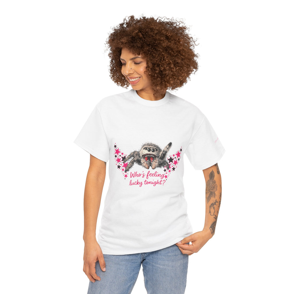 Who’s Feeling Lucky Tonight Spider T-Shirt — Lucky the Spider Graphic Tee