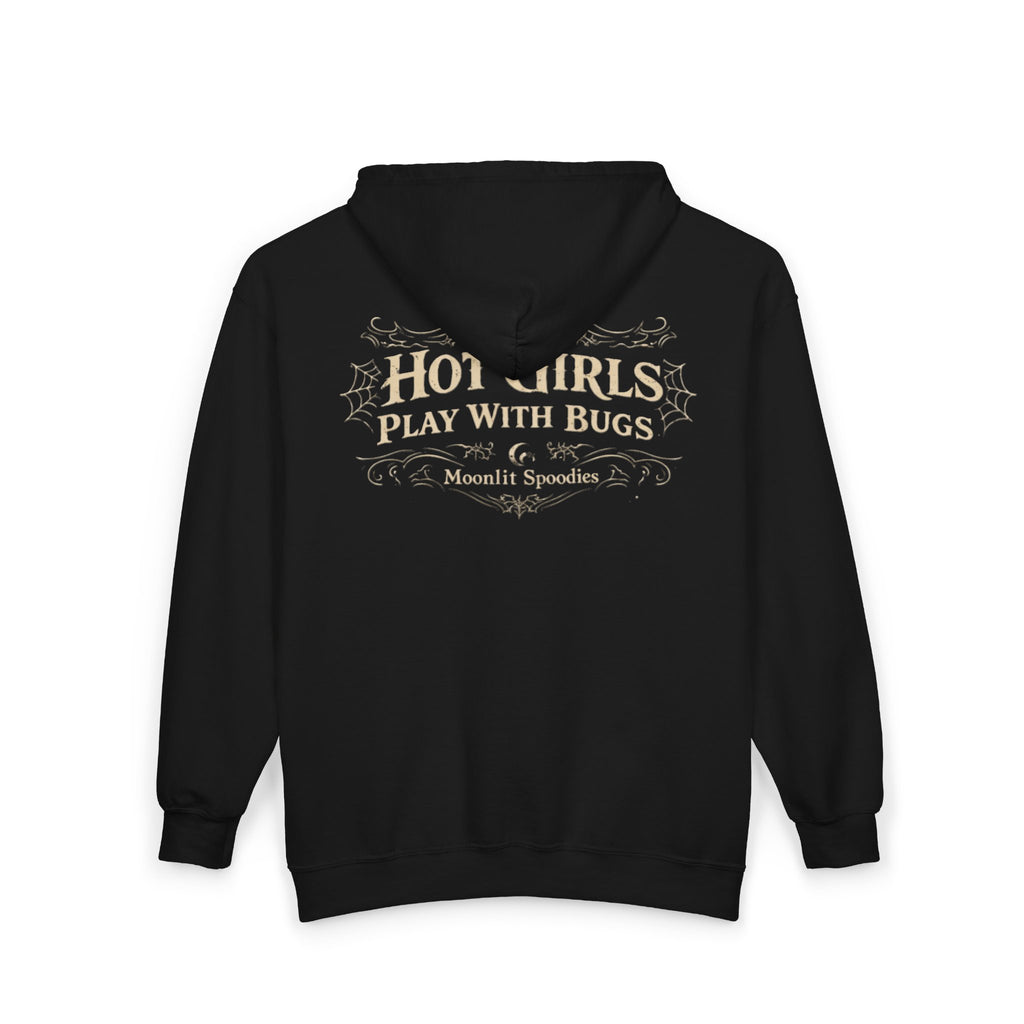 Hot Girls Play With Bugs Zip Hoodie — Moonlit Spoodies Graphic Jacket