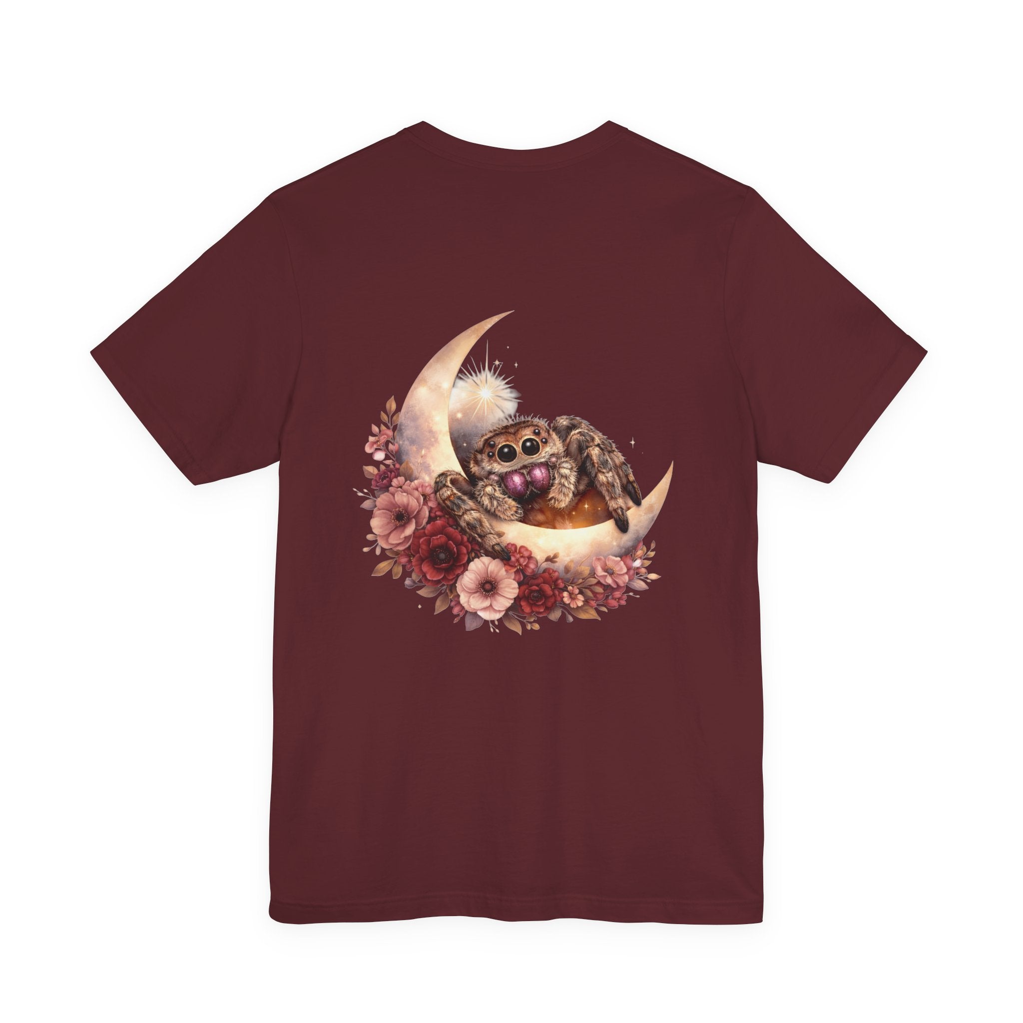 Jumping Spider Crescent Moon Tee — “Sorsha” Spoodies Moonlit Design