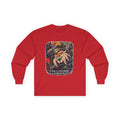 Long Sleeve Tee — Funny Spider Illustration with Caption “Is that a caterpillar or a makeup brush?”