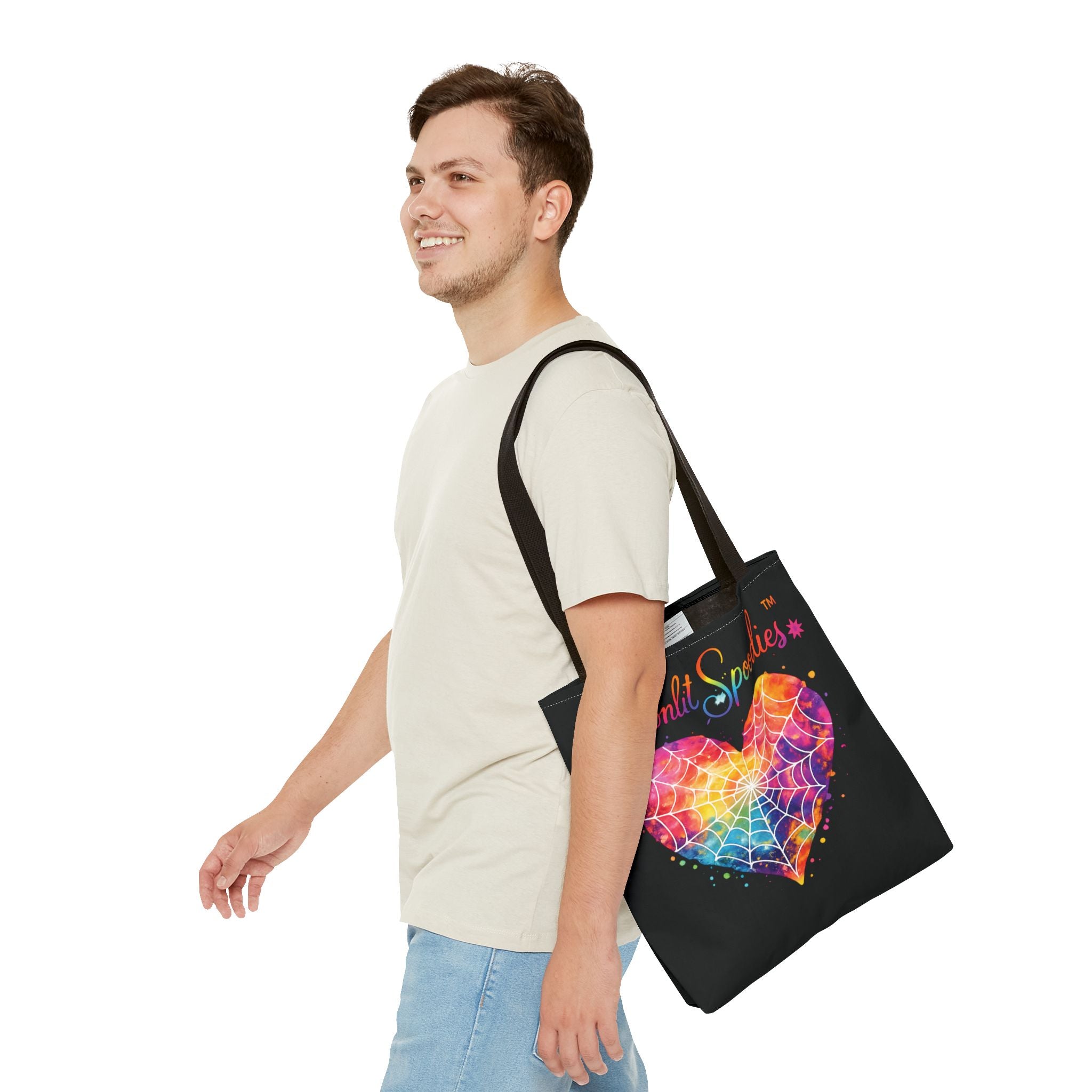 Moonlit Spoodies Rainbow Heart Tote Bag