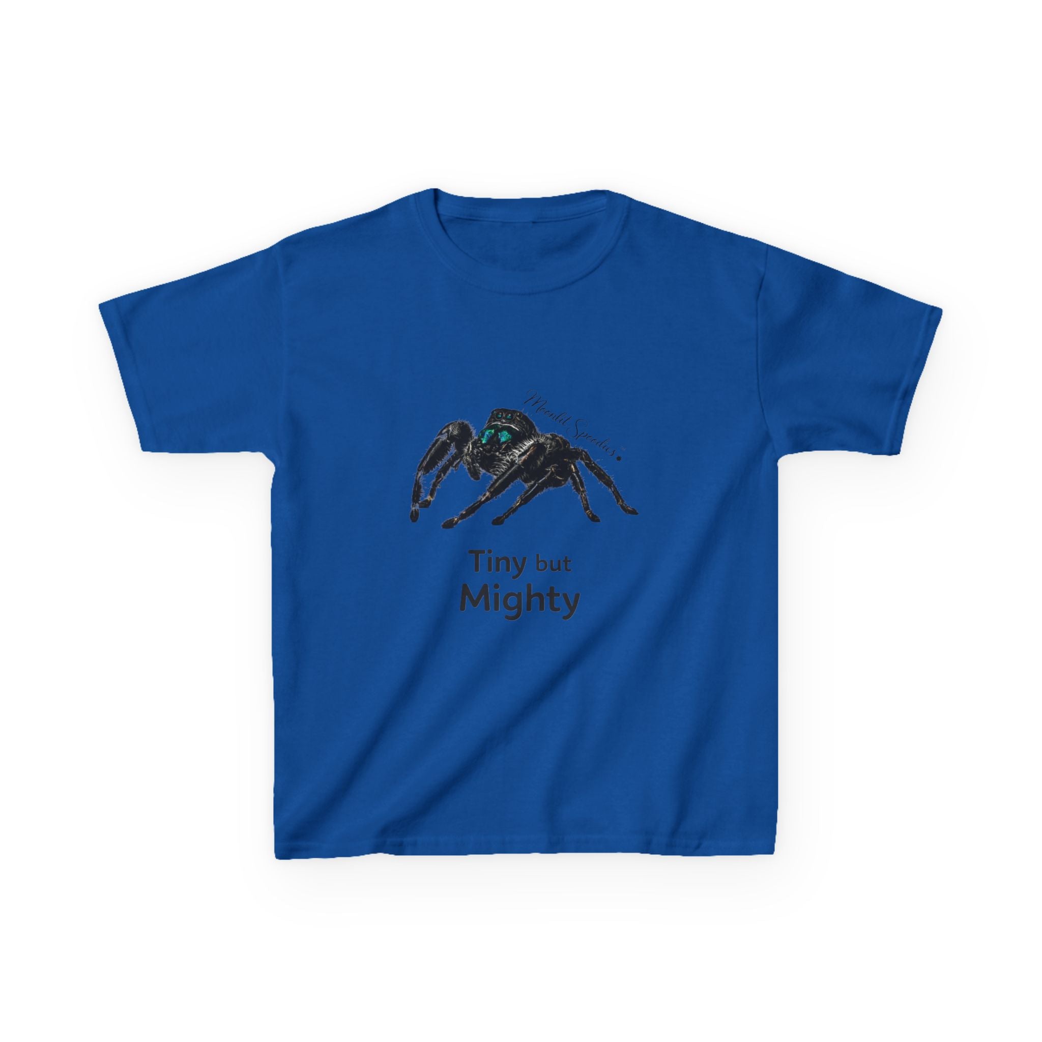 Kids T-Shirt — 'Tiny but Mighty' Jumping Spider Graphic