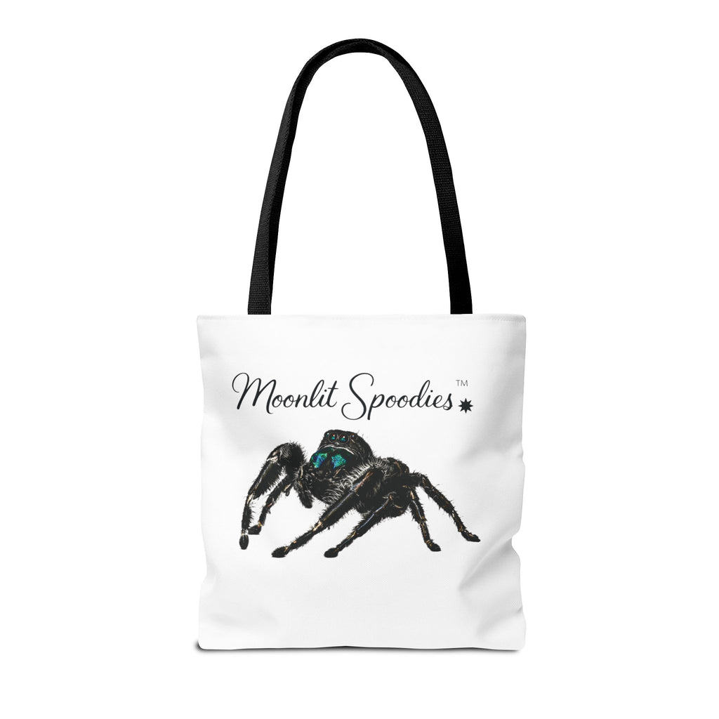 Moonlit Spoodies Tote Bag — Cute Jumping Spider Illustration
