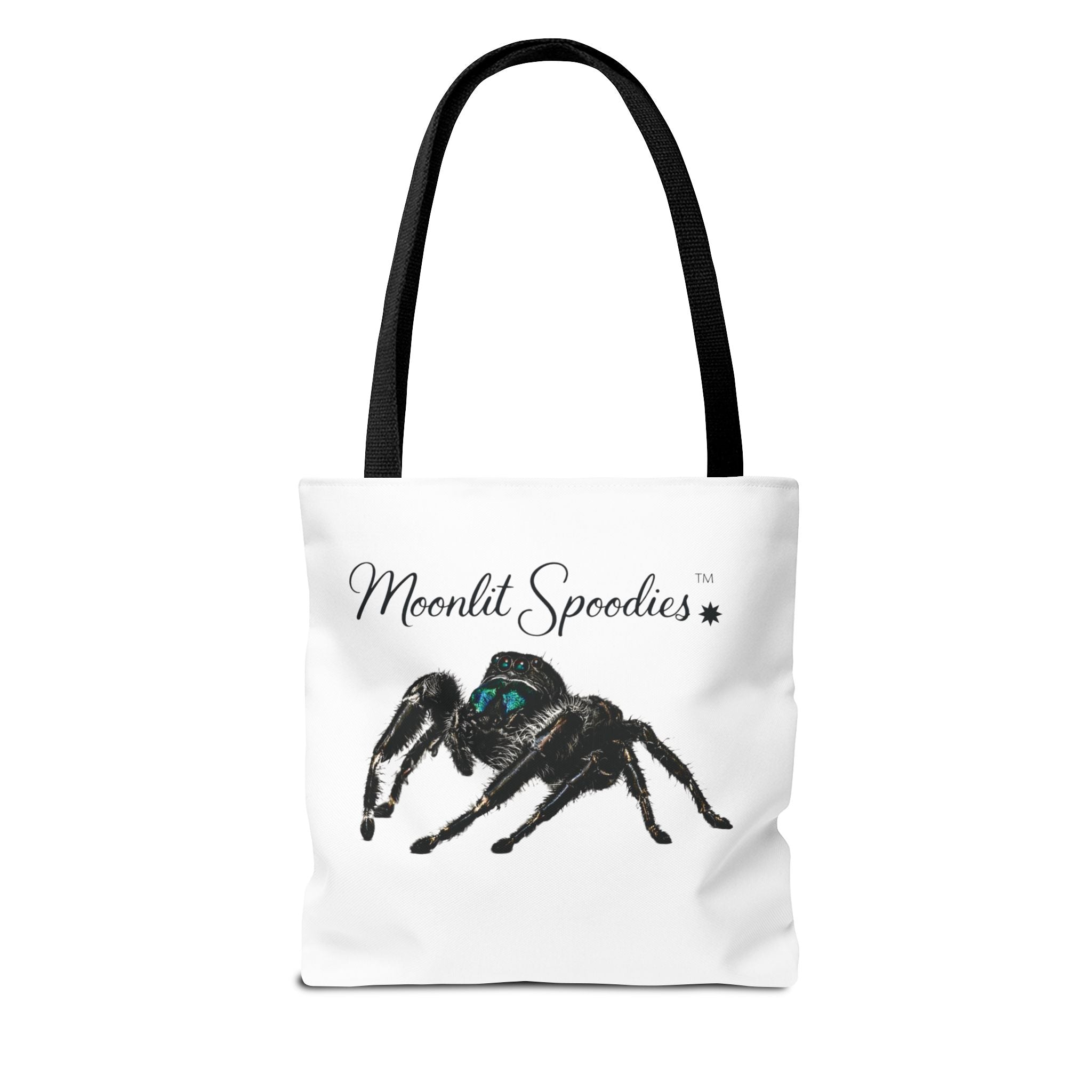 Moonlit Spoodies Tote Bag — Cute Jumping Spider Illustration