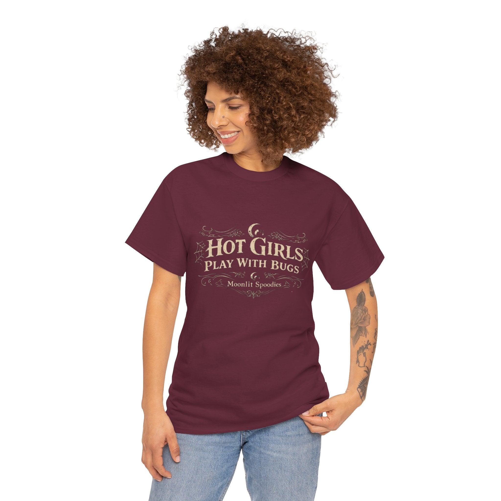 Bug Lover T-Shirt – “Hot Girls Play With Bugs” Vintage-Inspired Graphic Tee