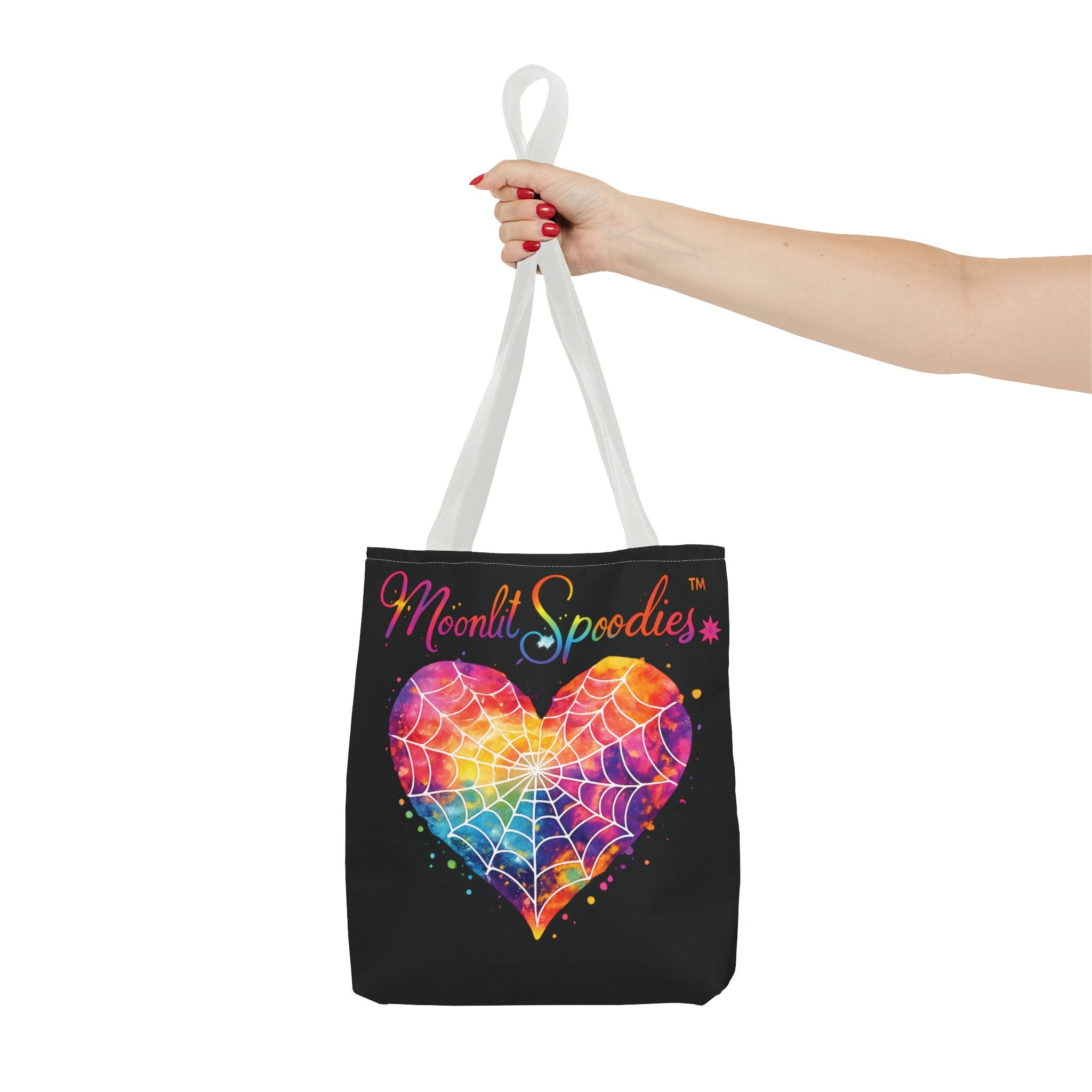 Moonlit Spoodies Rainbow Heart Tote Bag
