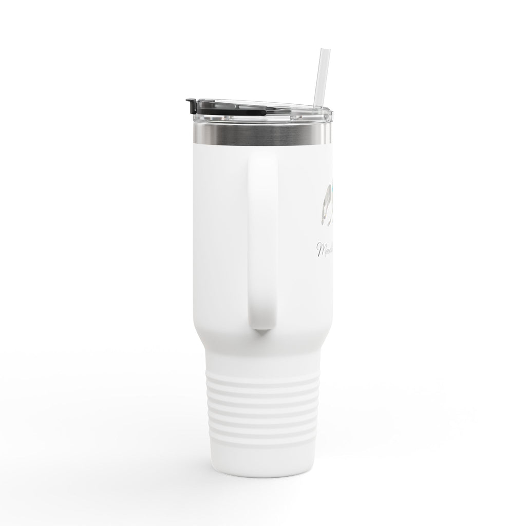 40oz Insulated Travel Mug — 'Moonlit Spoodies' Jumping Spider Design