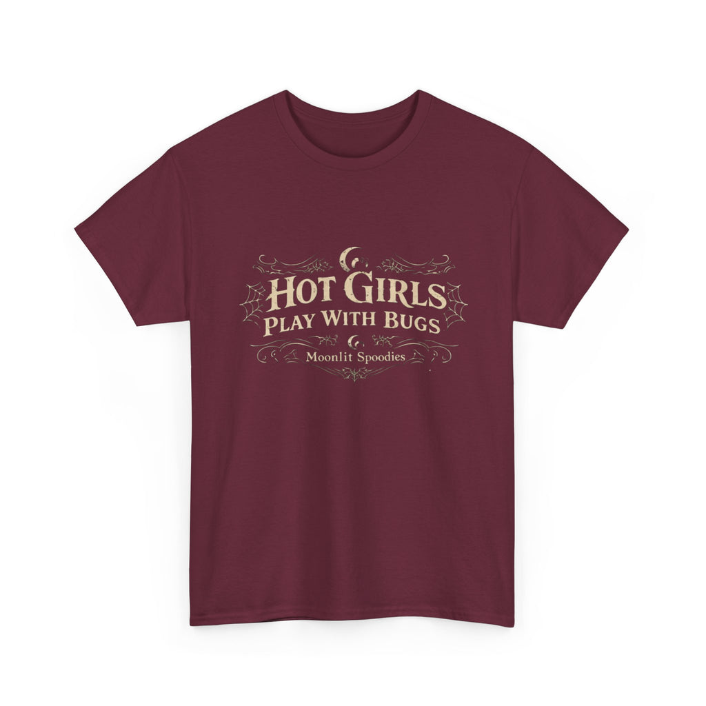 Bug Lover T-Shirt – “Hot Girls Play With Bugs” Vintage-Inspired Graphic Tee