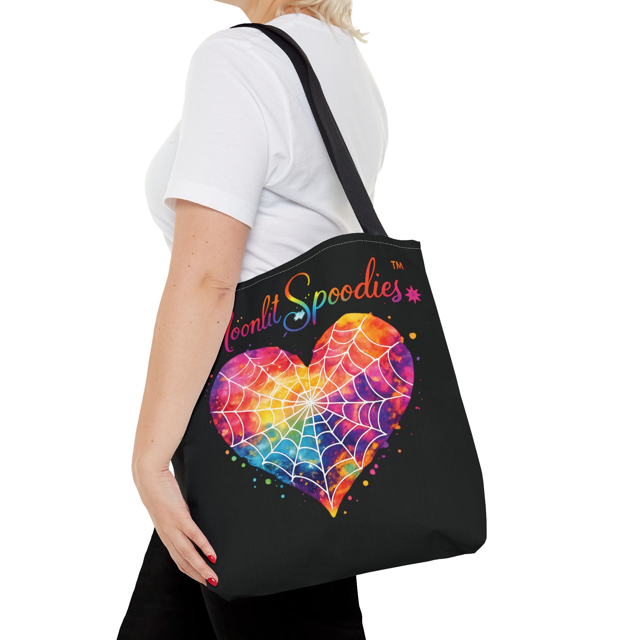 Moonlit Spoodies Rainbow Heart Tote Bag