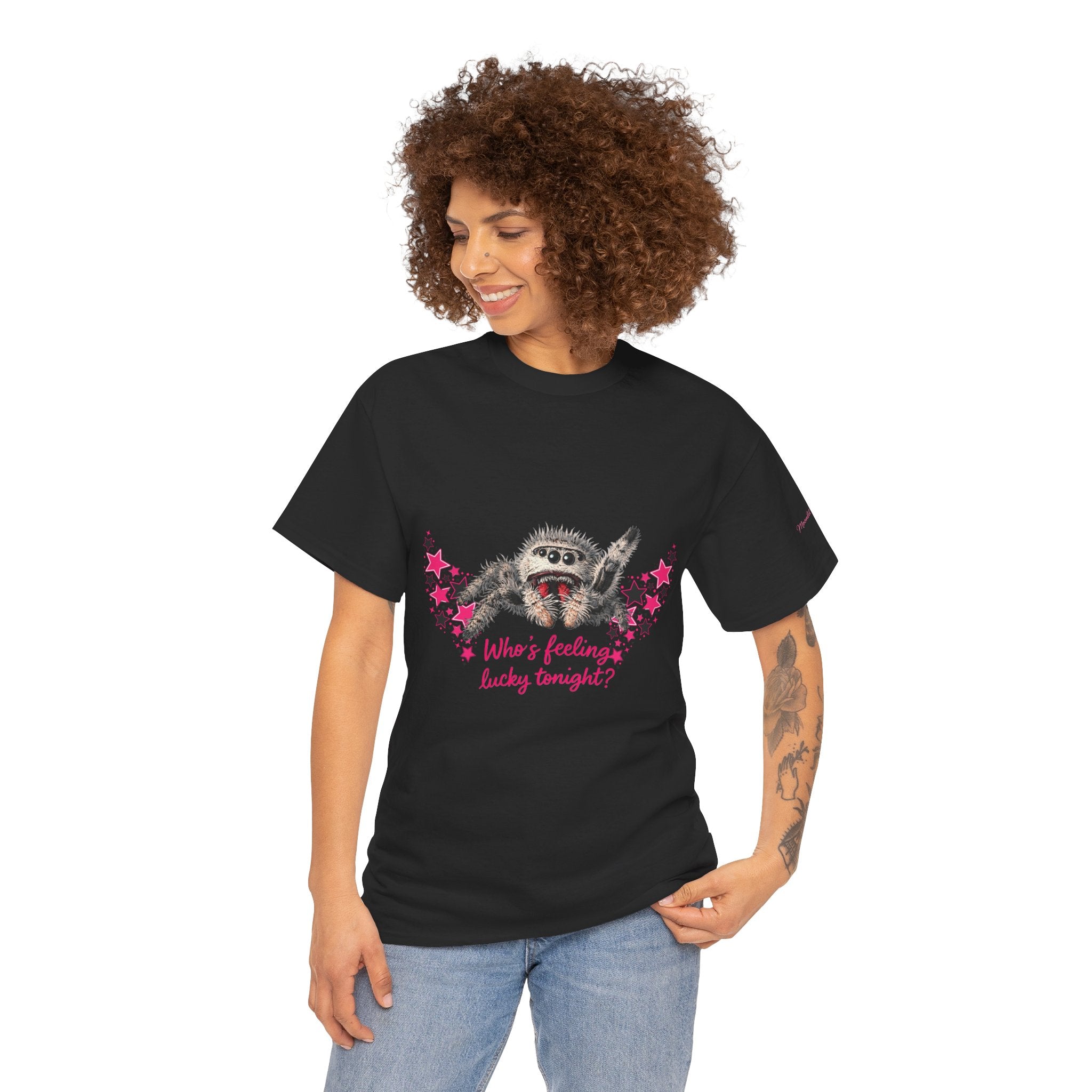 Who’s Feeling Lucky Tonight Spider T-Shirt — Lucky the Spider Graphic Tee