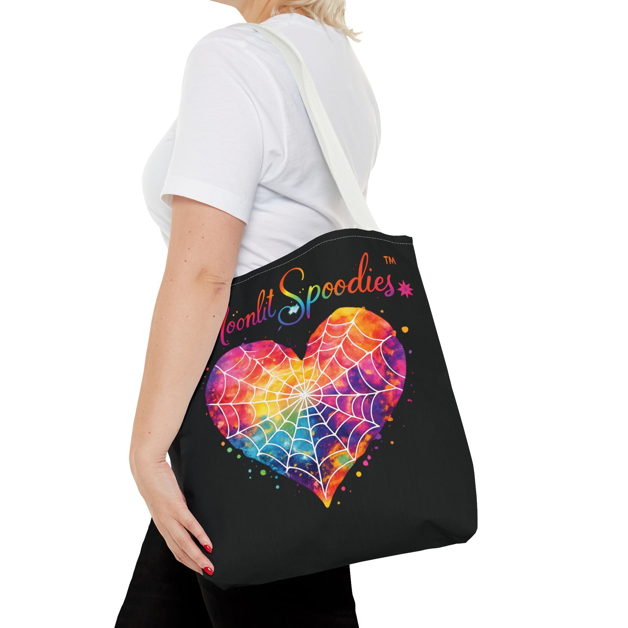 Moonlit Spoodies Rainbow Heart Tote Bag