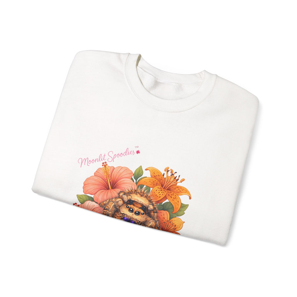 Tiger Lily Floral Sweatshirt — 'Tiger Lily' Vintage Flower & Tiger Sketch Crewneck