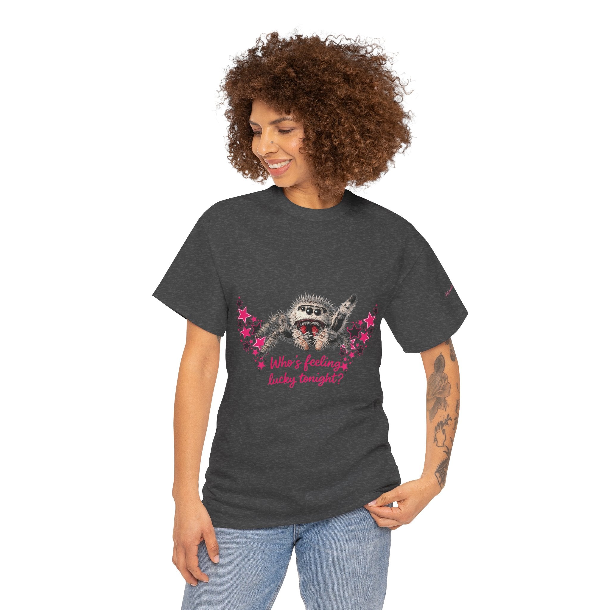 Who’s Feeling Lucky Tonight Spider T-Shirt — Lucky the Spider Graphic Tee