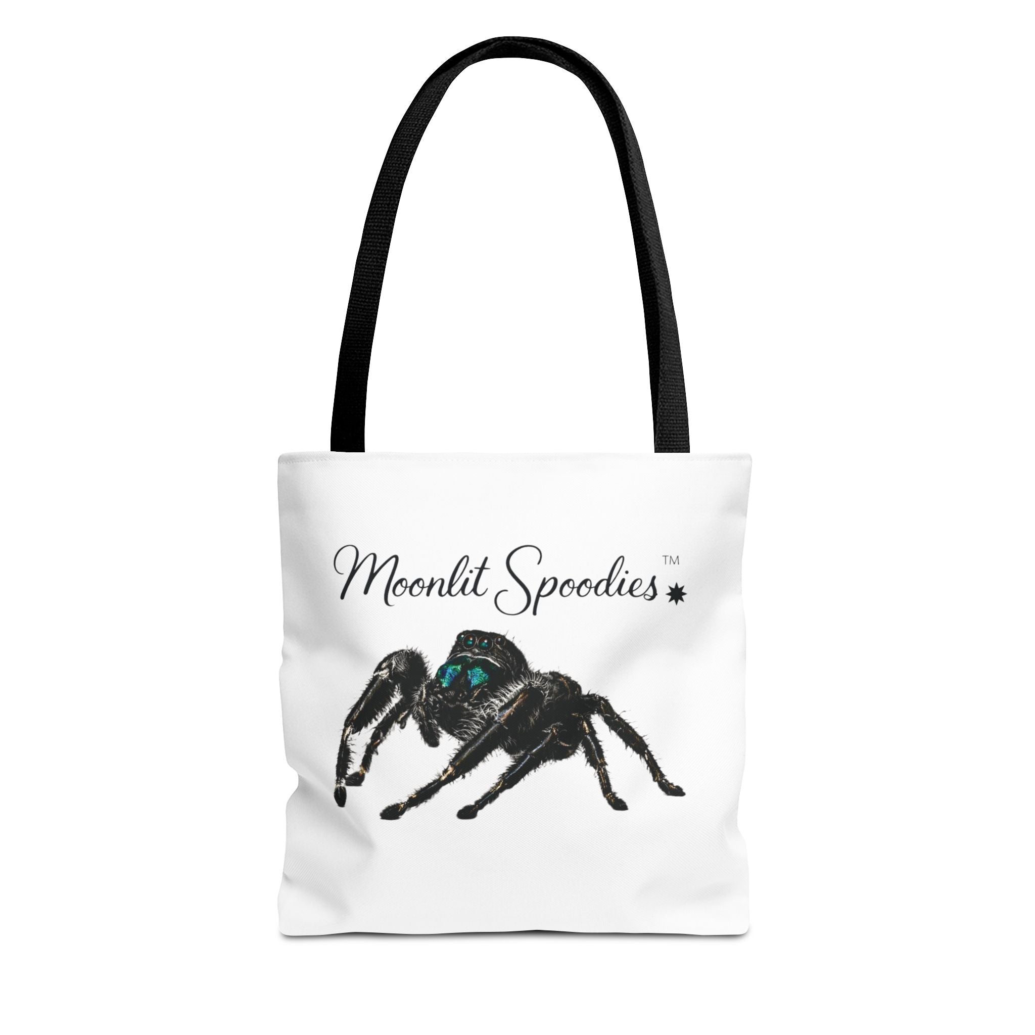 Moonlit Spoodies Tote Bag — Cute Jumping Spider Illustration
